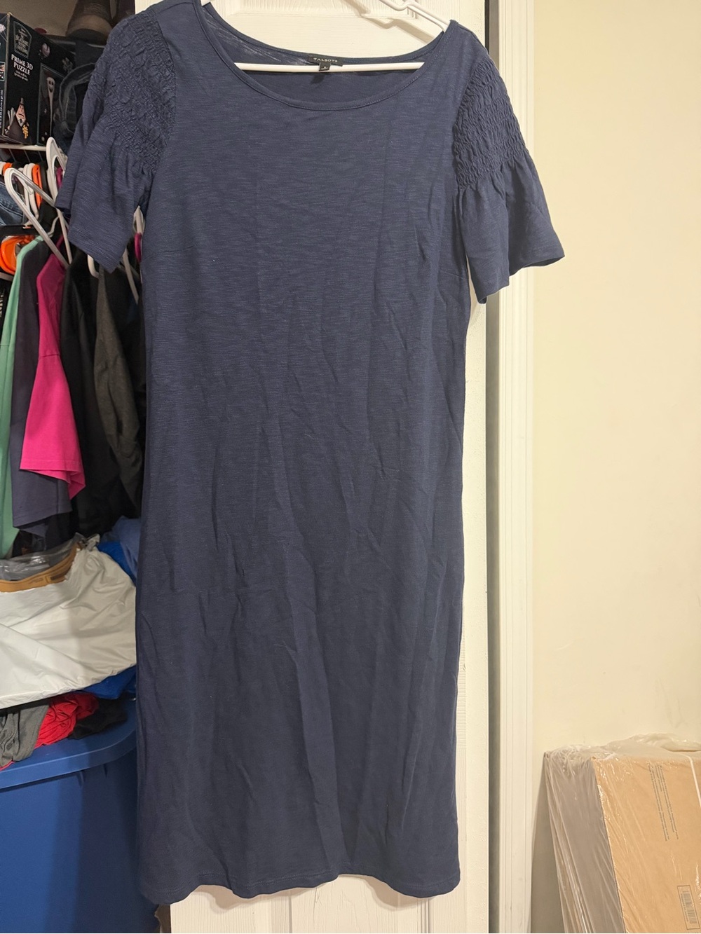 Talbots Navy Crewneck Knit Top